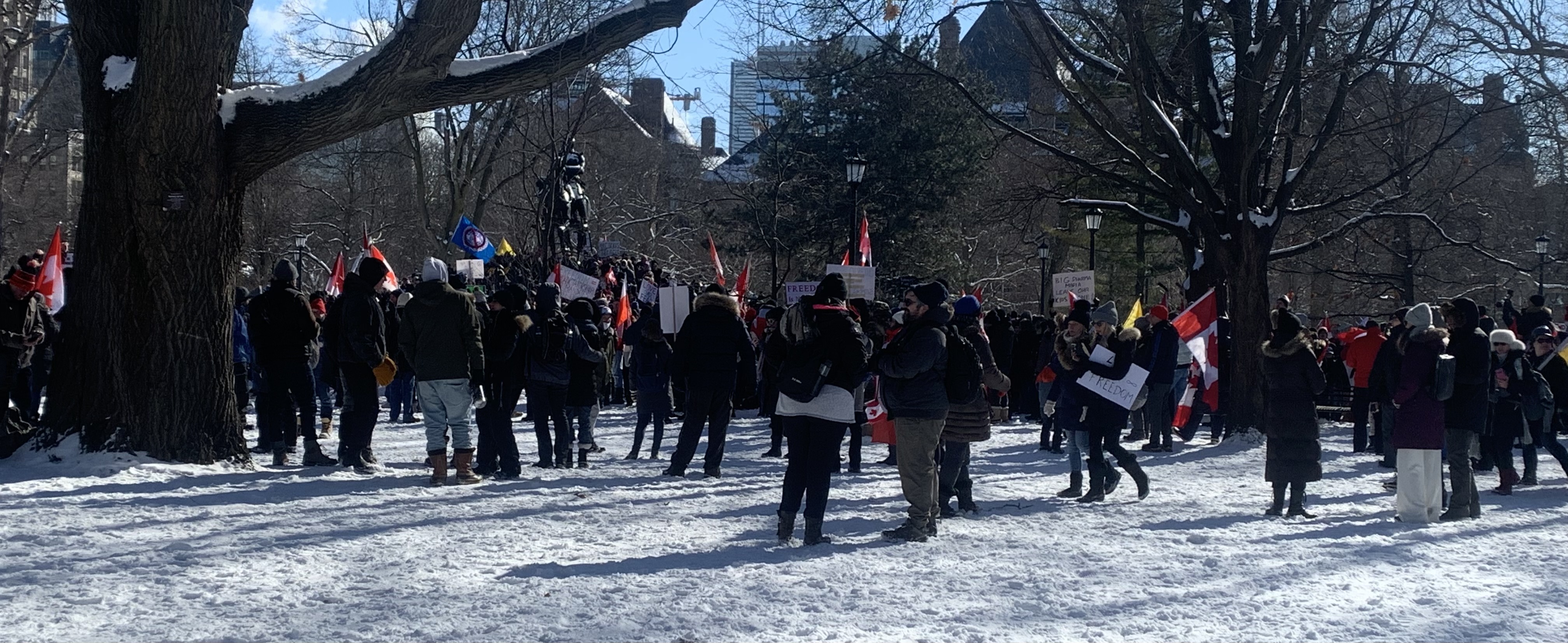 Photo taken by Kayla Preston during 2022 'Freedom Convoy' in Toronto